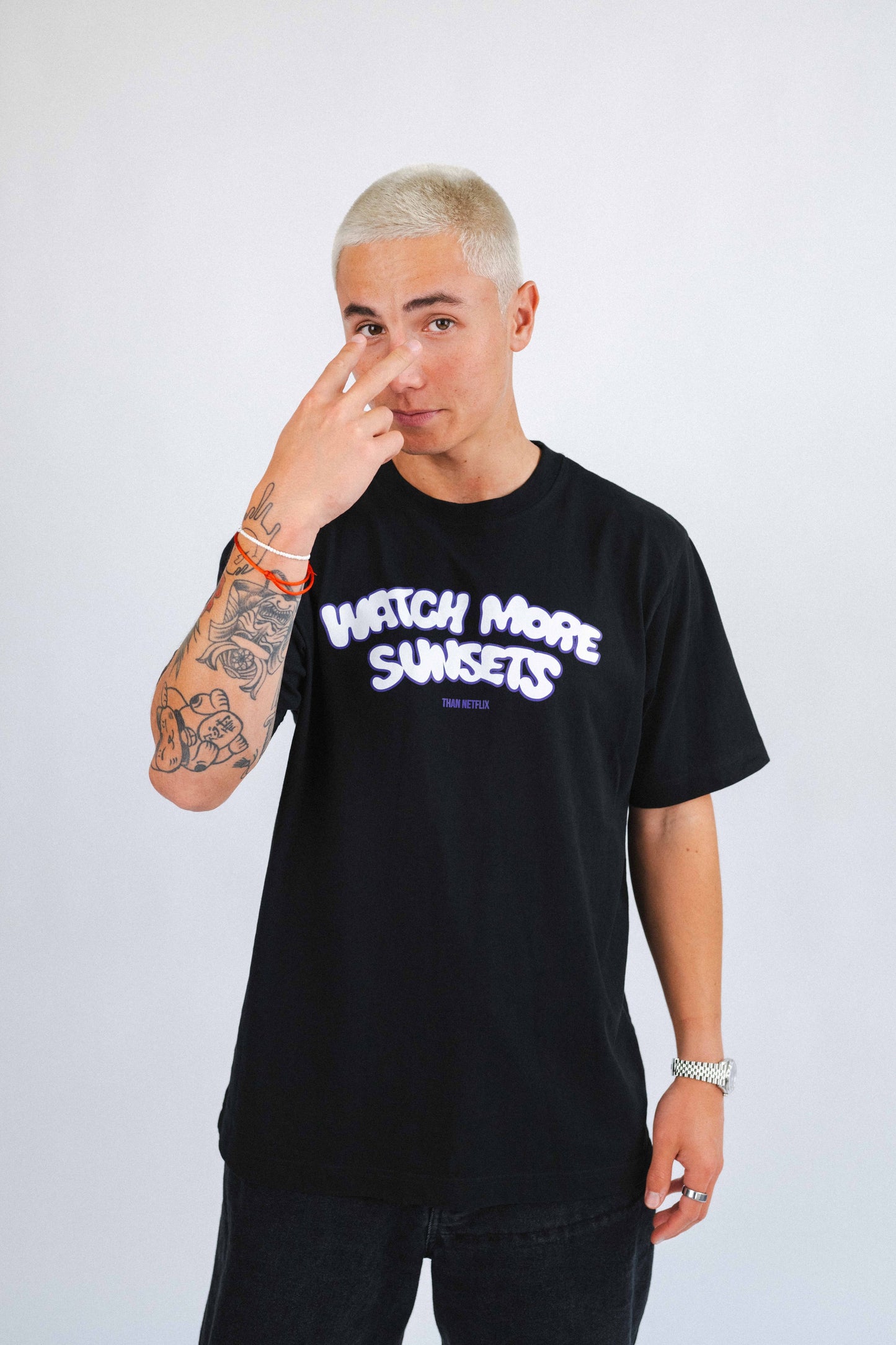 Watch more sunset tee - Black